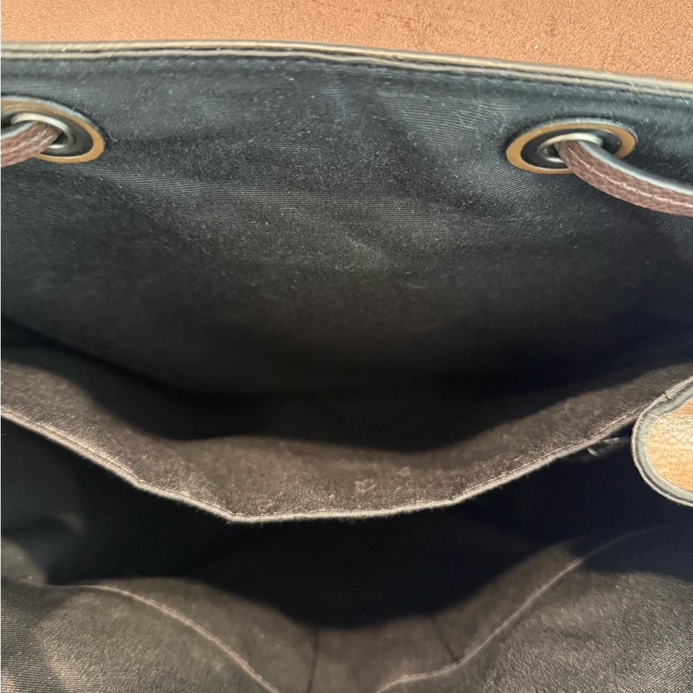 Coach Brown Leather Drawstring Backpack - Picture 9 of 12